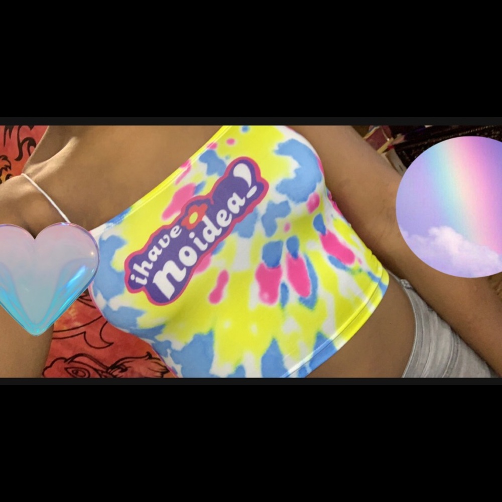 “I have no idea”tank/crop top